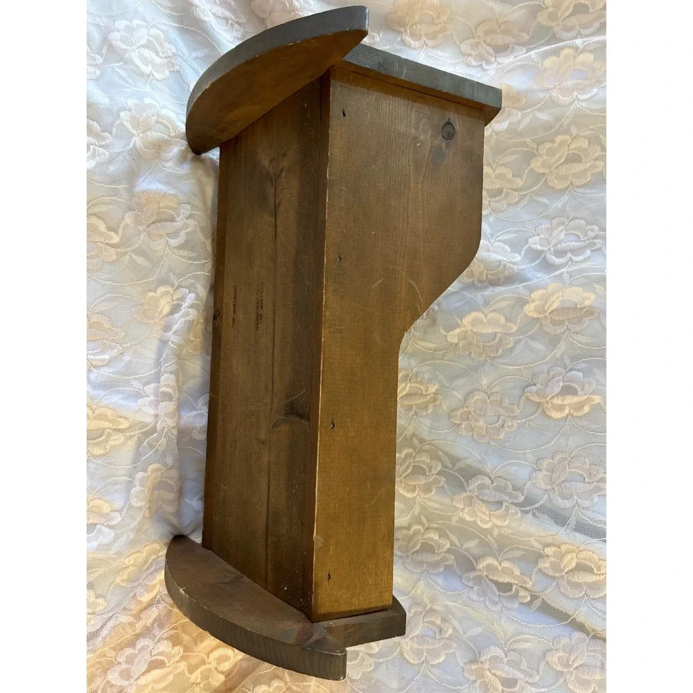 The Whitsons Handcrafted Wooden Doll Cradle Rocking Cradle Dark Rustic Pine Wood